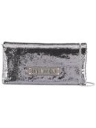 Love Moschino Sequined Clutch Bag - Silver