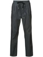 F.s.z - Drawstring Waist Trousers - Men - Cotton - M, Blue, Cotton