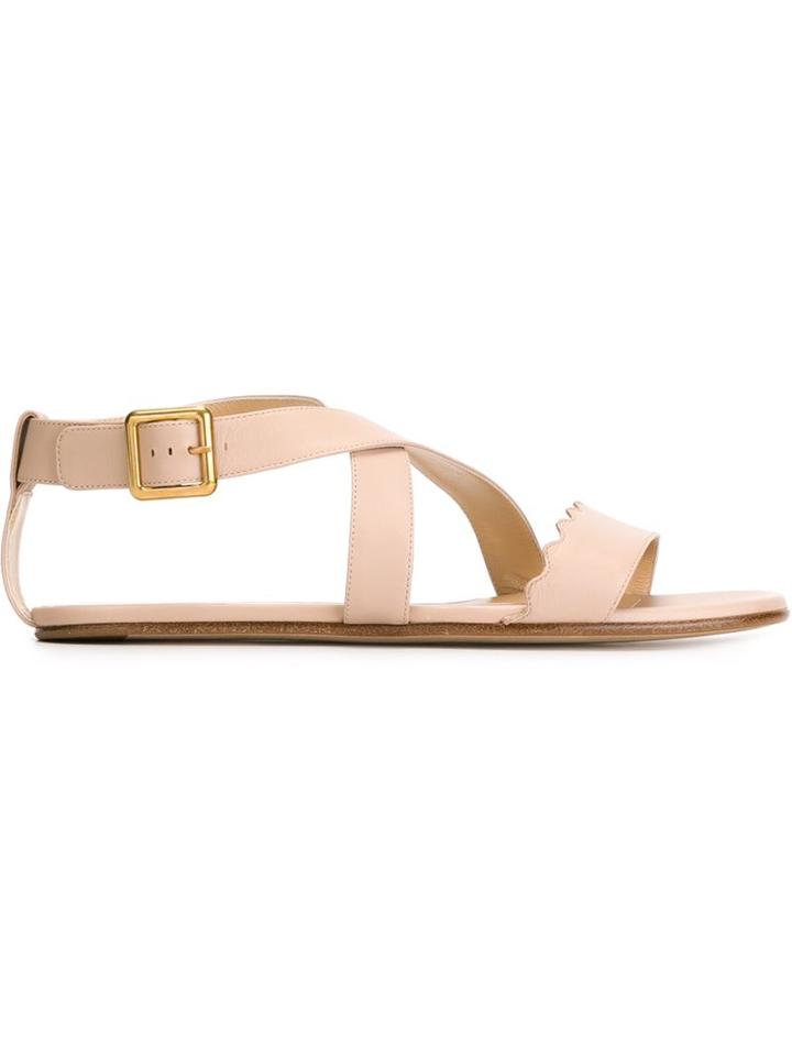 Chloé Scalloped Strap Sandals