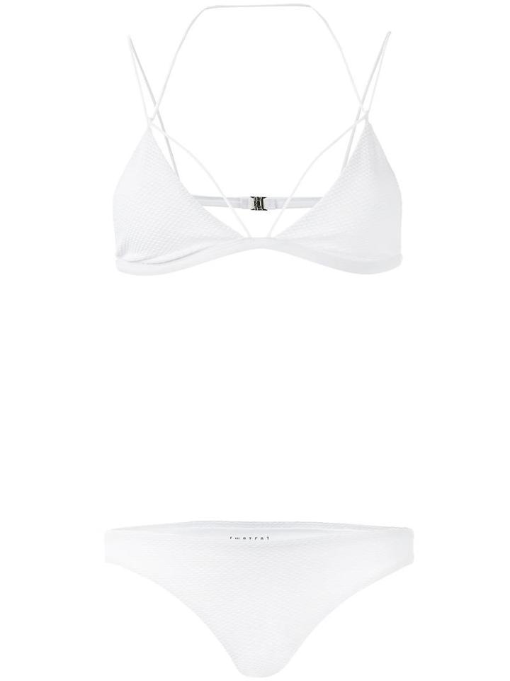 Dion Lee Fine Pique Two Piece, Women's, Size: 8, White, Polyurethane/polyimide