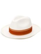 Borsalino White Straw Hat