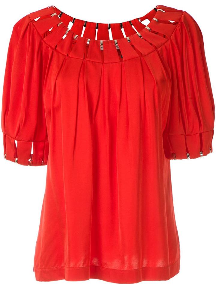 Reinaldo Lourenço Cut Out Blouse - Red