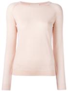 Zanone Round Neck Jumper, Women's, Size: 42, Nude/neutrals, Virgin Wool