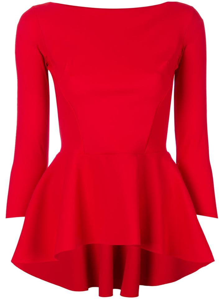 Chiara Boni La Petite Robe Peplum Blouse - Red