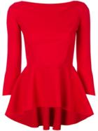 Chiara Boni La Petite Robe Peplum Blouse - Red