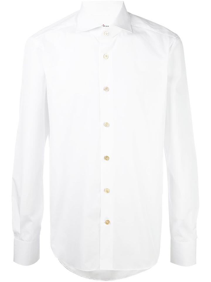 Kiton Classic Shirt, Men's, Size: 44, White, Cotton