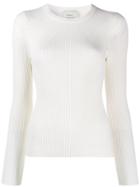 3.1 Phillip Lim Crew Neck Ribbed Top - White