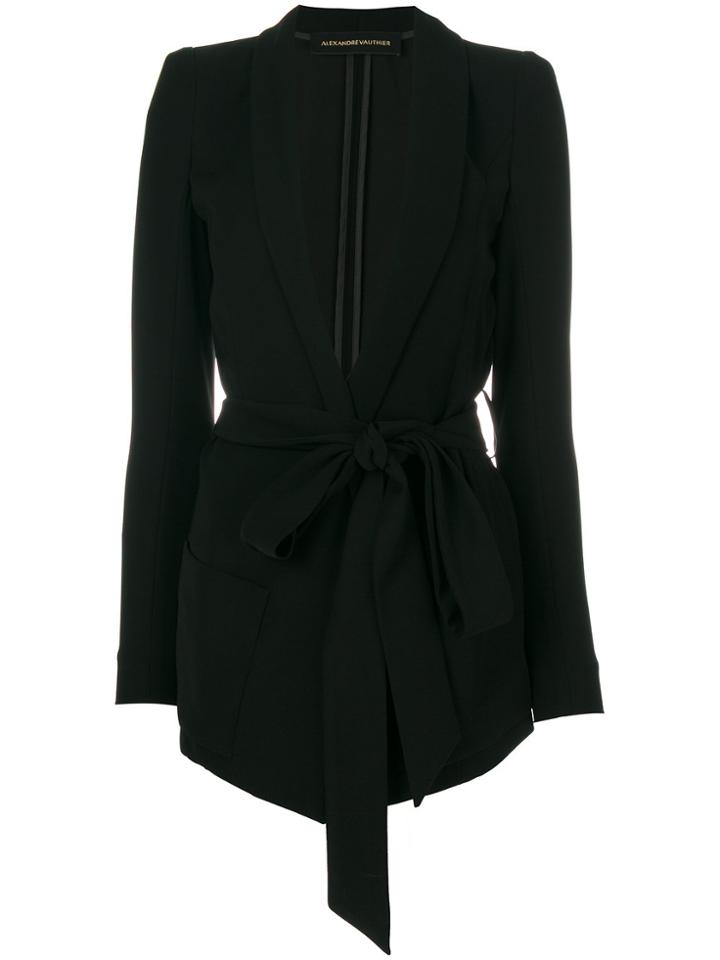 Alexandre Vauthier Belted Waist Blazer - Black