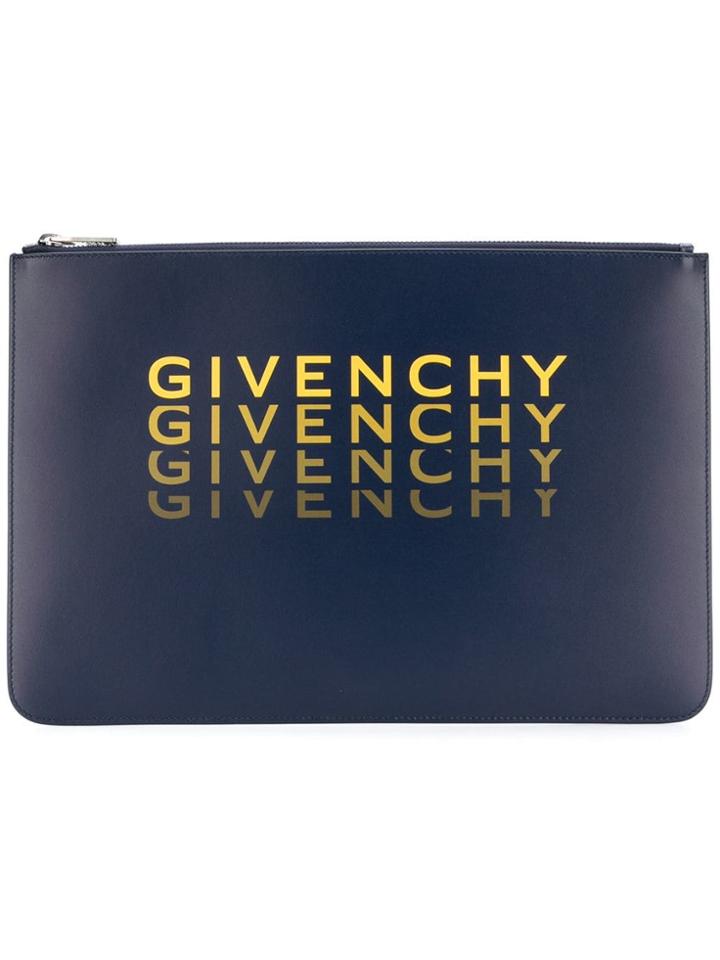 Givenchy Xl Zipped Pouch - Blue