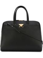 Emporio Armani Medium Logo Detail Tote, Women's, Black
