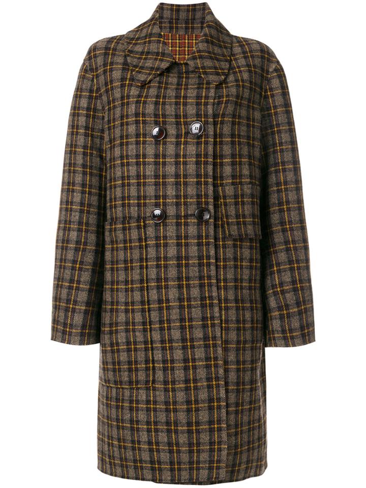Sofie D'hoore Checked Reversible Coat - Multicolour