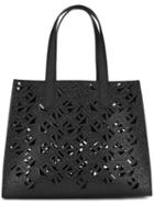 Kenzo Laser Cut Tote Bag, Women's, Black, Cotton/polyamide/polyurethane/calf Leather