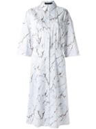 Andrea Marques - All-over Print Shirt Dress - Women - Cotton - 40, Women's, White, Cotton