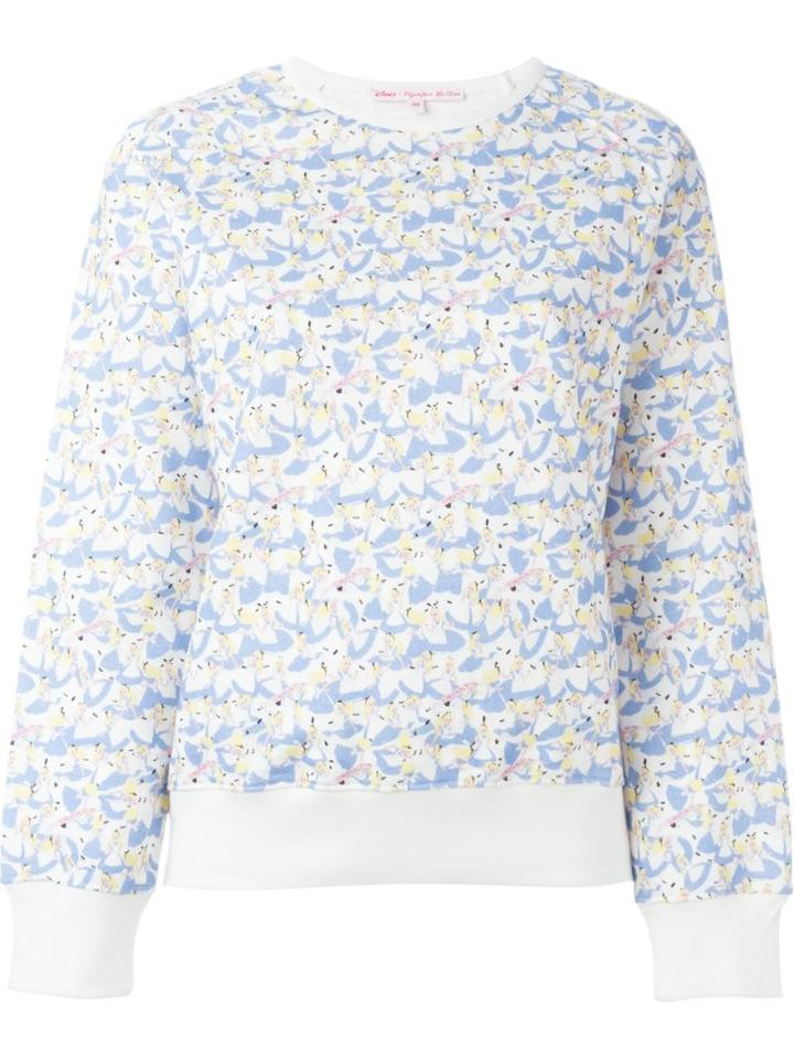 Olympia Le-tan Alice In Wonderland Print Sweatshirt, Women's, Size: 40, Blue, Cotton