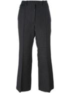 Nina Ricci Checked Houndstooth Flared Trousers - Grey