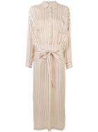 Attico Striped Print Dress - Nude & Neutrals