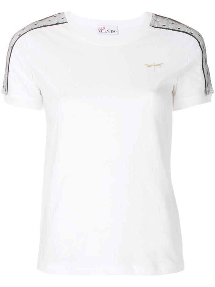 Red Valentino Dragonfly Patch T-shirt - White