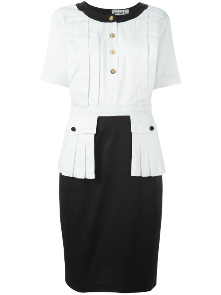 Chanel Vintage Monochrome Dress - White