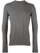 Label Under Construction Crew Neck Sweater, Men's, Size: Medium, Grey, Cotton