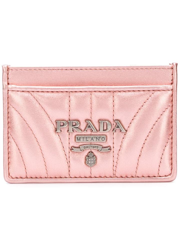 Prada Logo Cardholder - Pink & Purple