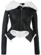 Rick Owens 'metro' Jacket, Women's, Size: 40, Black, Calf Leather/lamb Skin/polyester/virgin Wool