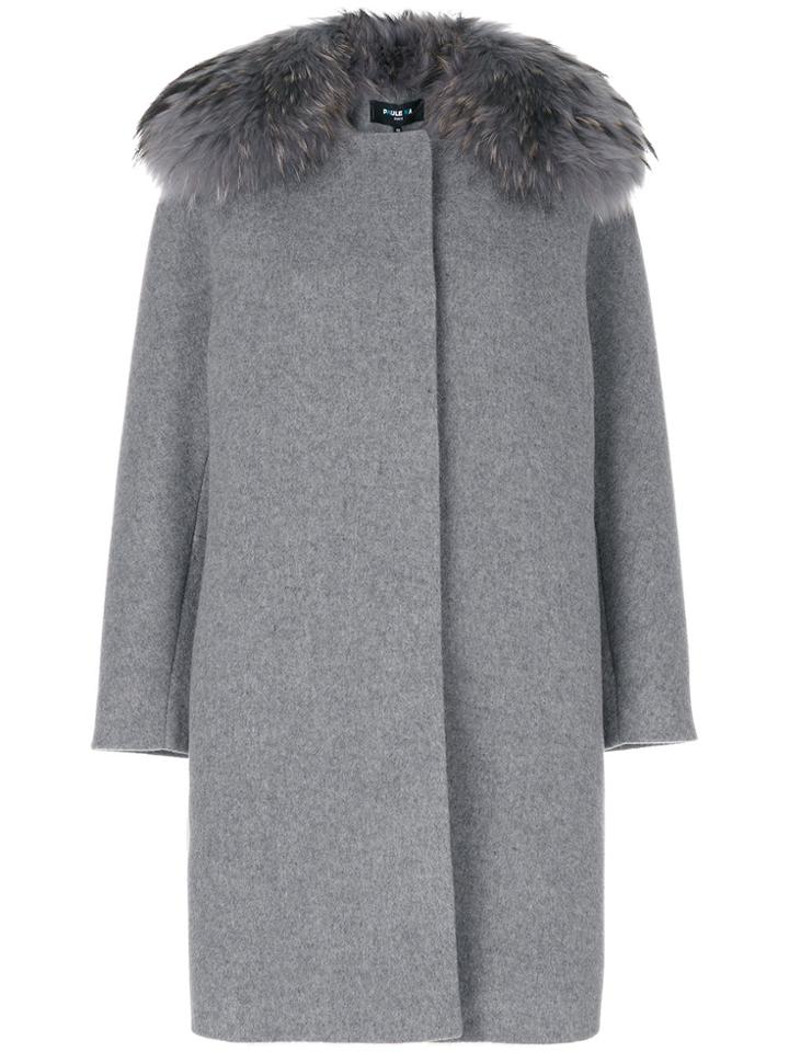 Paule Ka Single Breasted Coat - Grey