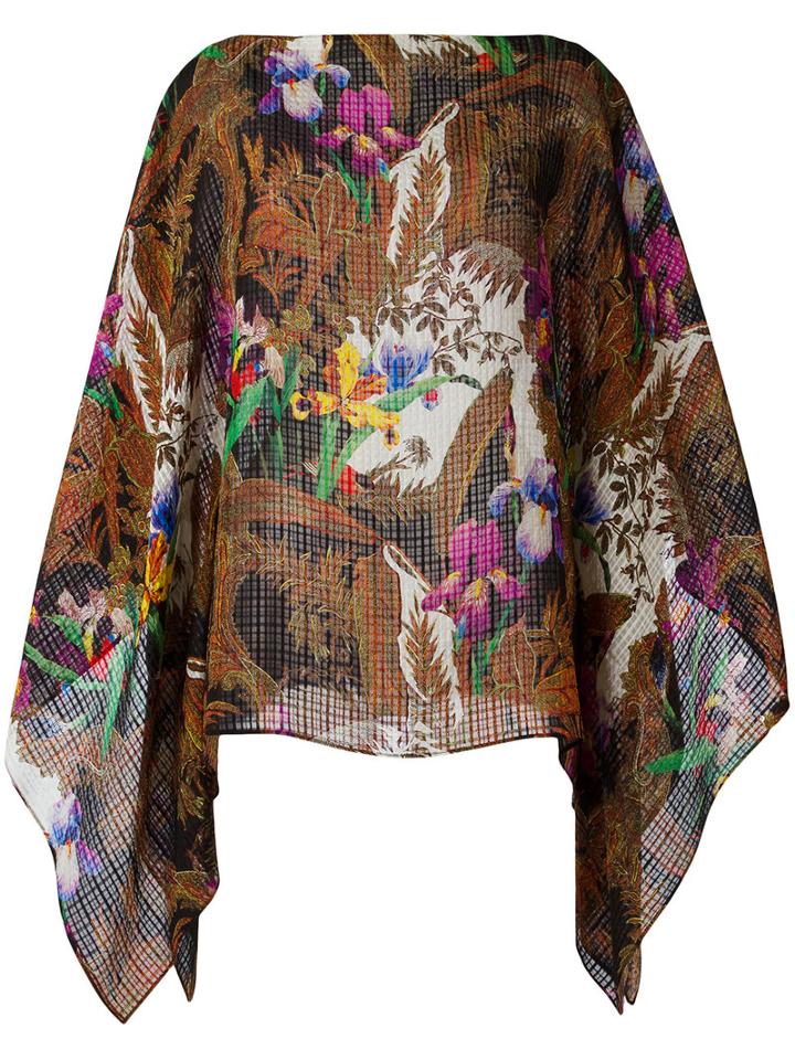 Etro Floral Print Flared Blouse, Women's, Silk