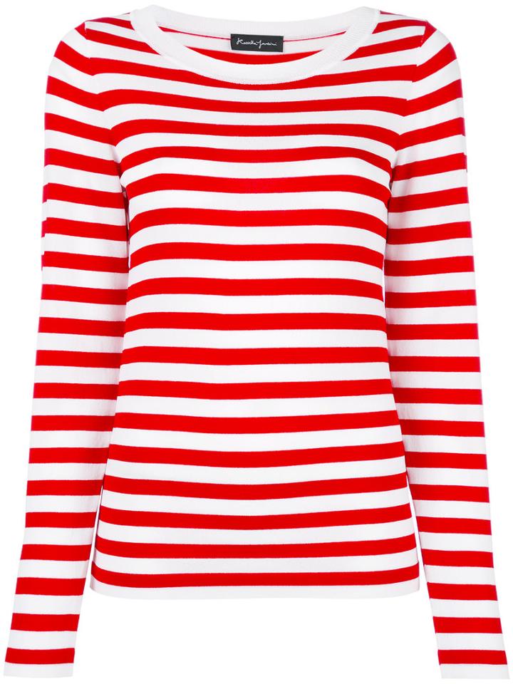 Rossella Jardini Striped Jumper, Women's, Size: 44, Red, Viscose/polyamide