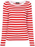 Rossella Jardini Striped Jumper, Women's, Size: 44, Red, Viscose/polyamide