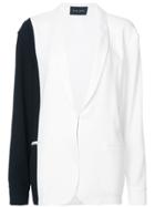 Baja East Color Block Blazer - White