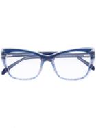 Emilio Pucci Square Shaped Glasses, Blue, Acetate