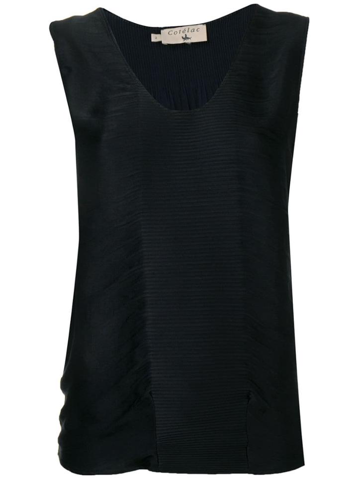 Cotélac Pleated Vest Top - Black