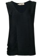 Cotélac Pleated Vest Top - Black
