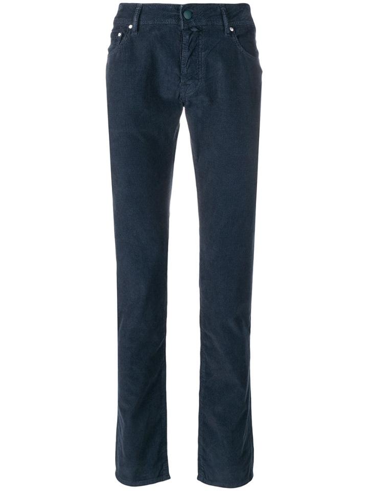 Jacob Cohen Corduroy Slim Trousers - Blue
