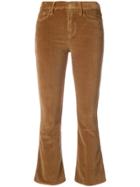 Frame Denim Cropped Boot Trousers - Brown