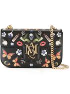 Alexander Mcqueen 'insignia' Chain Satchel, Women's, Black, Leather/metal