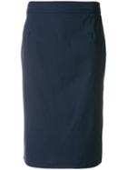 Prada Straight Midi Skirt - Blue