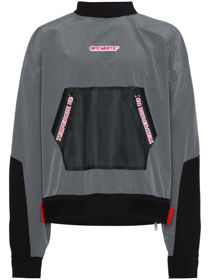 Off-white Mesh Pocket Anorak Sweatshirt - Grey