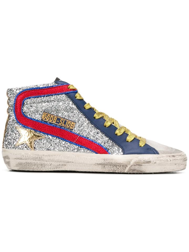Golden Goose Deluxe Brand Mid Star Sneakers - Silver