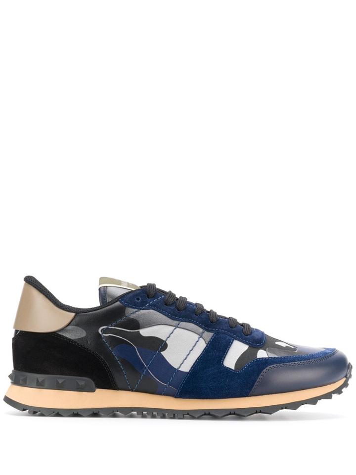 Valentino Valentino Garavani Rockrunner Camouflage Sneakers - Grey