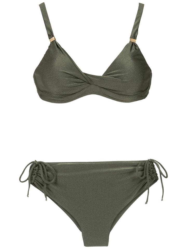 Lygia & Nanny Marcela High Rise Bikini Set - Green