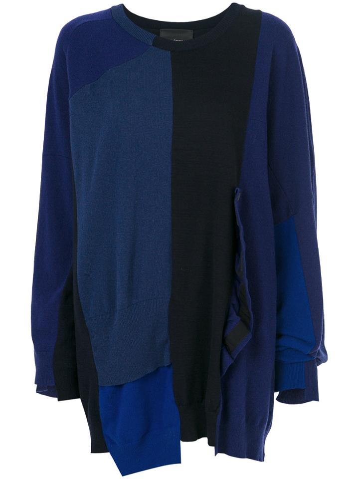 Erika Cavallini Deconstructed Knitted Jumper - Blue