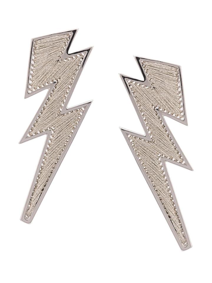 Mignonne Gavigan Lightning Bolt Earrings - White