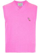 Walter Van Beirendonck Vintage Puk Puk Knitted Vest - Pink & Purple