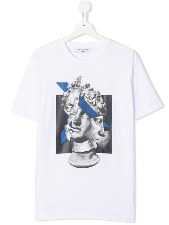 Neil Barrett Kids Printed Crew Neck T-shirt - White