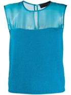 Federica Tosi Sleeveless Knitted Top - Blue