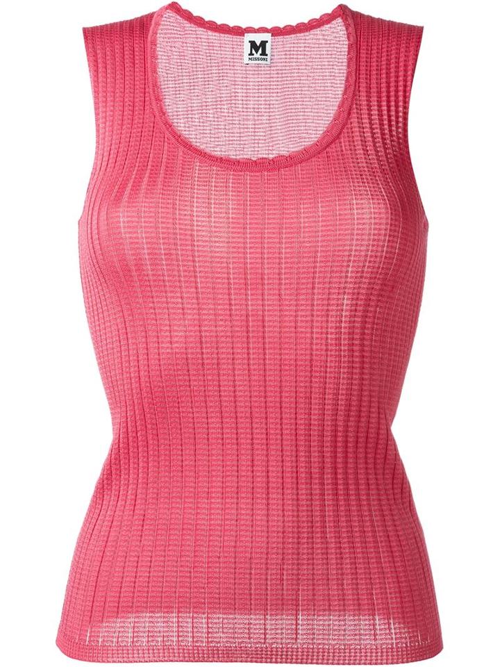 M Missoni Ribbed Knit Tank Top