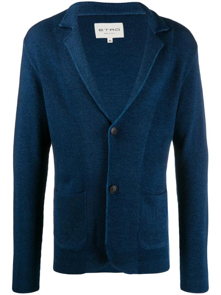 Etro Knitted Blazer Jacket - Blue