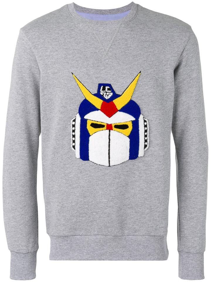 Lc23 - Robot Embroidered Sweatshirt - Men - Cotton - Xs, Grey, Cotton