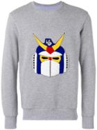 Lc23 - Robot Embroidered Sweatshirt - Men - Cotton - Xs, Grey, Cotton